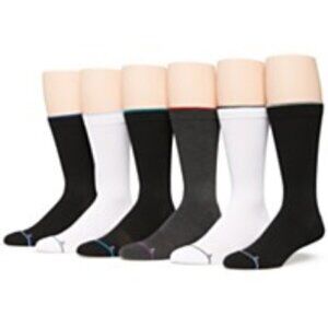 Men's 6-Pack Solid Socks